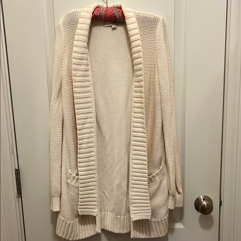 Cozy Cream Open-Front Sweater